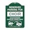 Signmission Reserved Parking for Choir Unauthorized Vehicles Towed Away With Tow Away Graphic, GW-1824-23128 A-DES-GW-1824-23128 - alternate 1